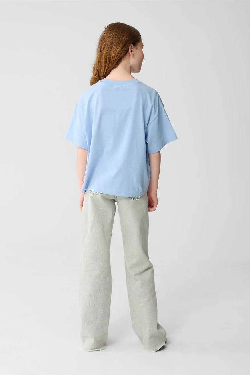 Shoeby high waist straight leg jeans grey denim, foto 4
