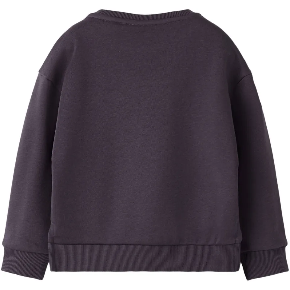 NAME IT MINI sweater met split - donkerpaars, foto 2