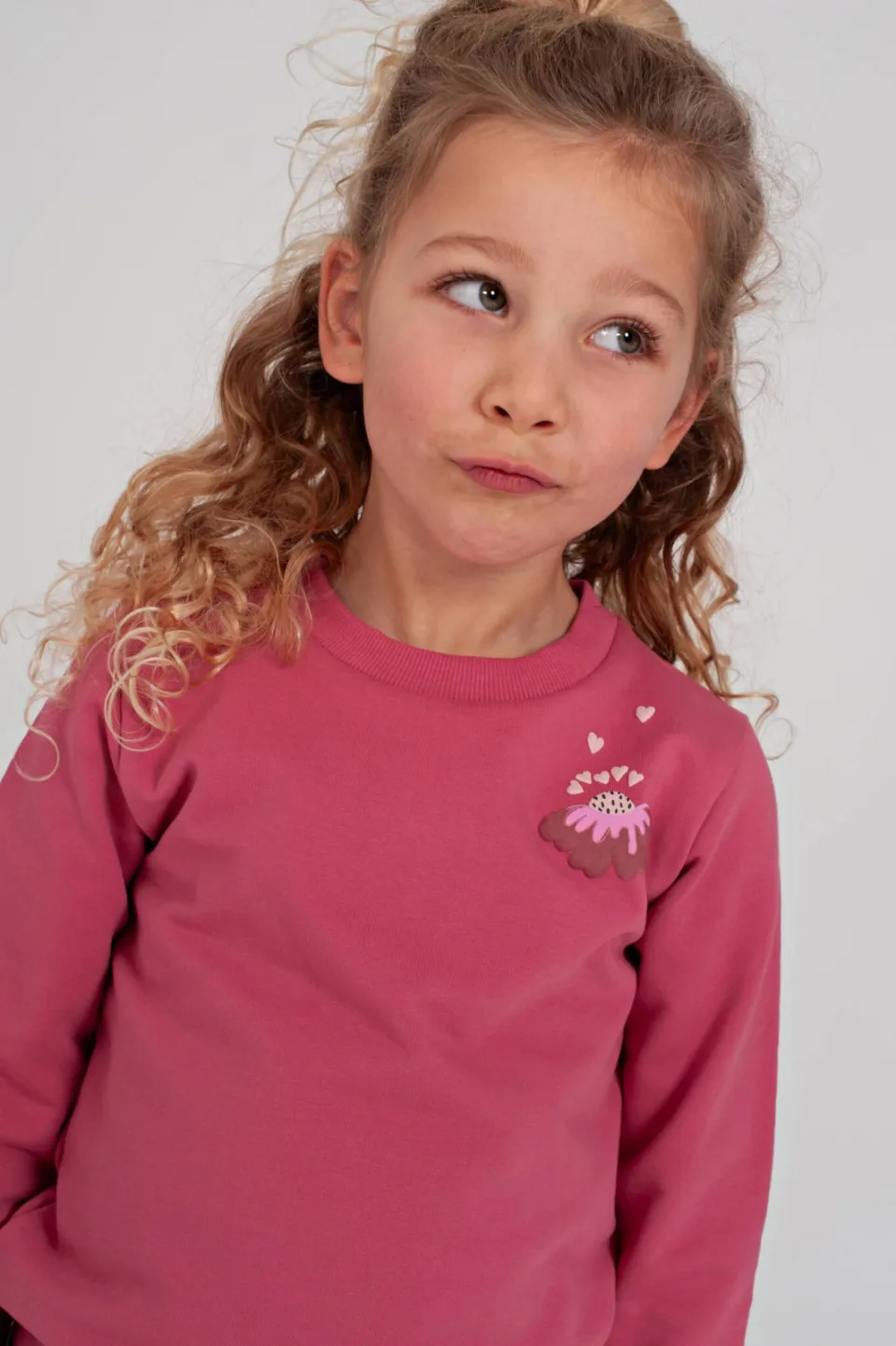 Jubel oversized sweater Moon Flowers roze, foto 7
