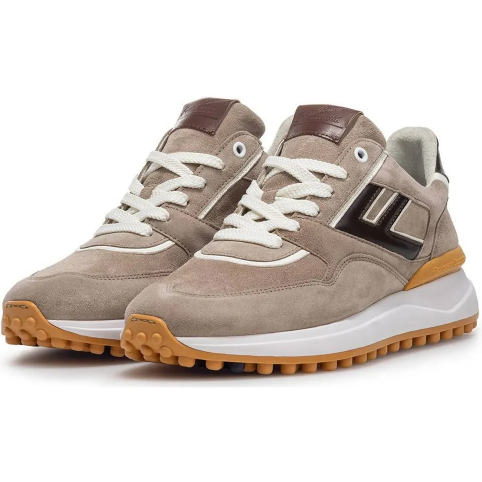 Floris Van Bommel Noppi 38.12 suède sneakers lichtbruin taupe, foto 2
