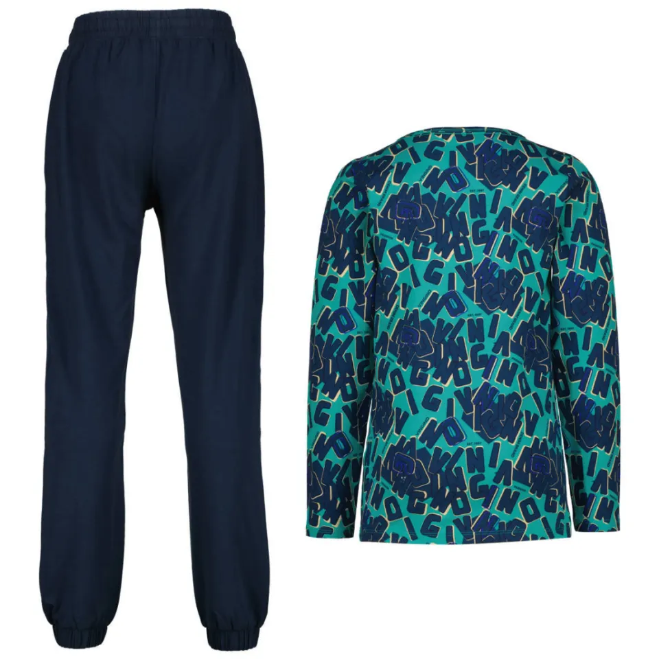Vingino pyjama met print donkerblauw donkerblauw/blauw, foto 3