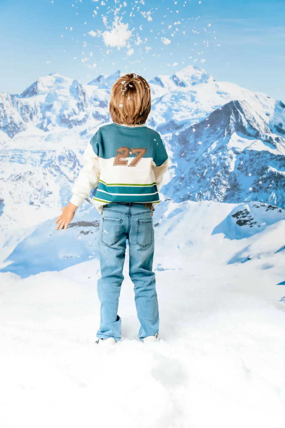 QPI gestreepte sweater - blauw, foto 4