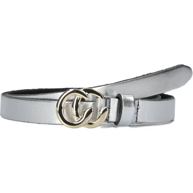 Notre-V 4301 leren riem zilver