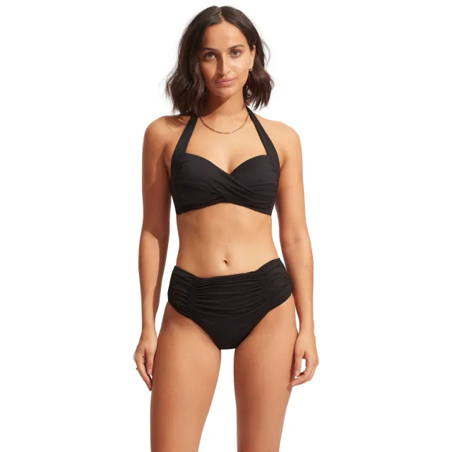 Seafolly Collective high waist bikinibroekje zwart