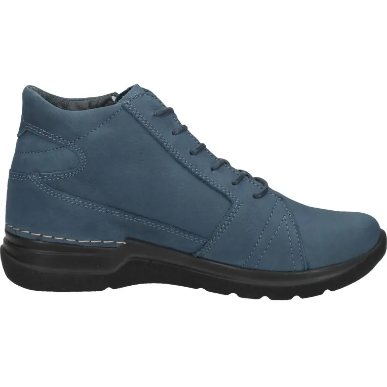 Wolky Why enkellaars blauw