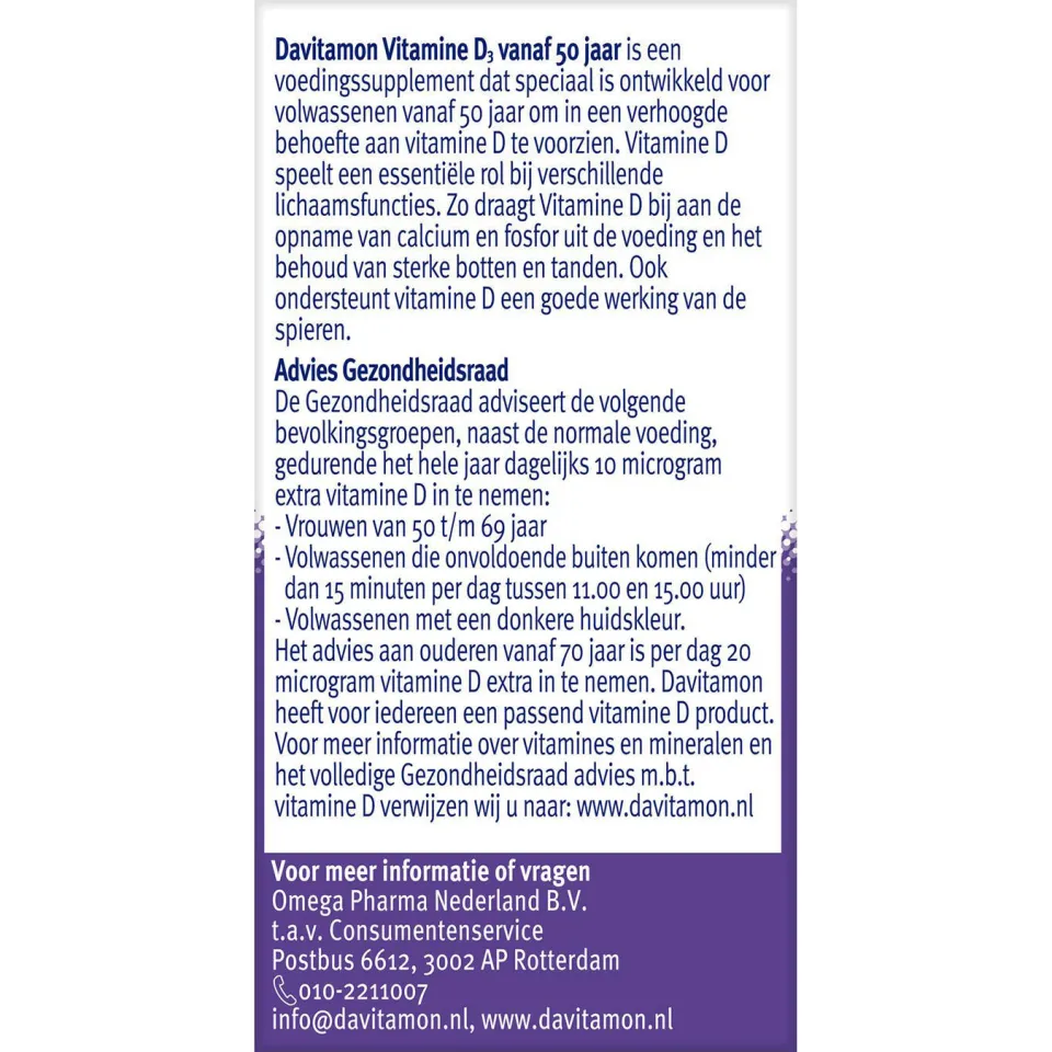 Davitamon Vitamine D3 50+ tabletten, foto 6