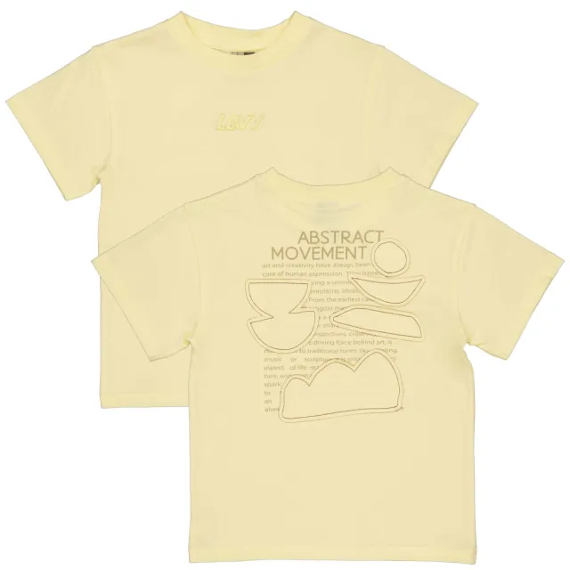 Levv Little T-shirt met backprint lichtgeel, foto 2