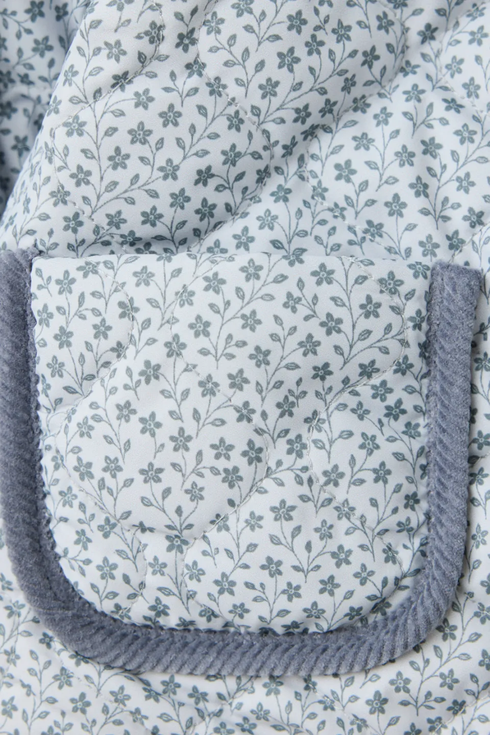 Mango gewatteerde jas met bloemenprint blauw, foto 5