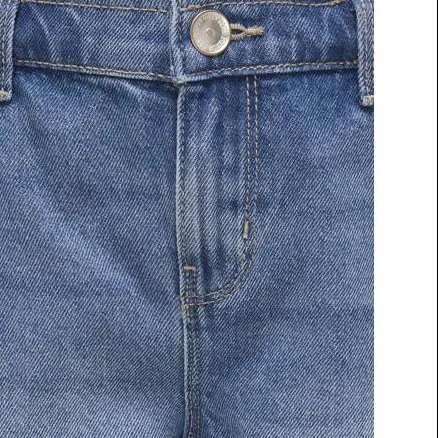 Only wide leg jeansshort lichtblauw denim, foto 4