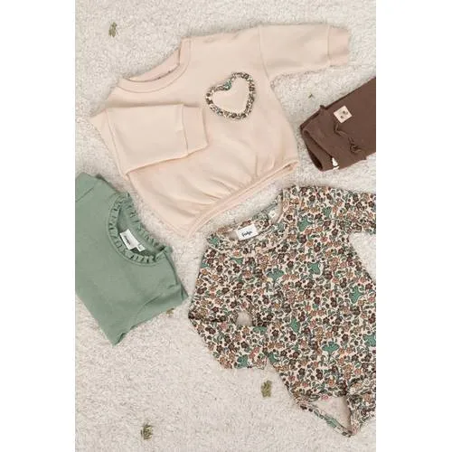 Feetje romper Lucky Bloombird - beige/groen/bruin, foto 3