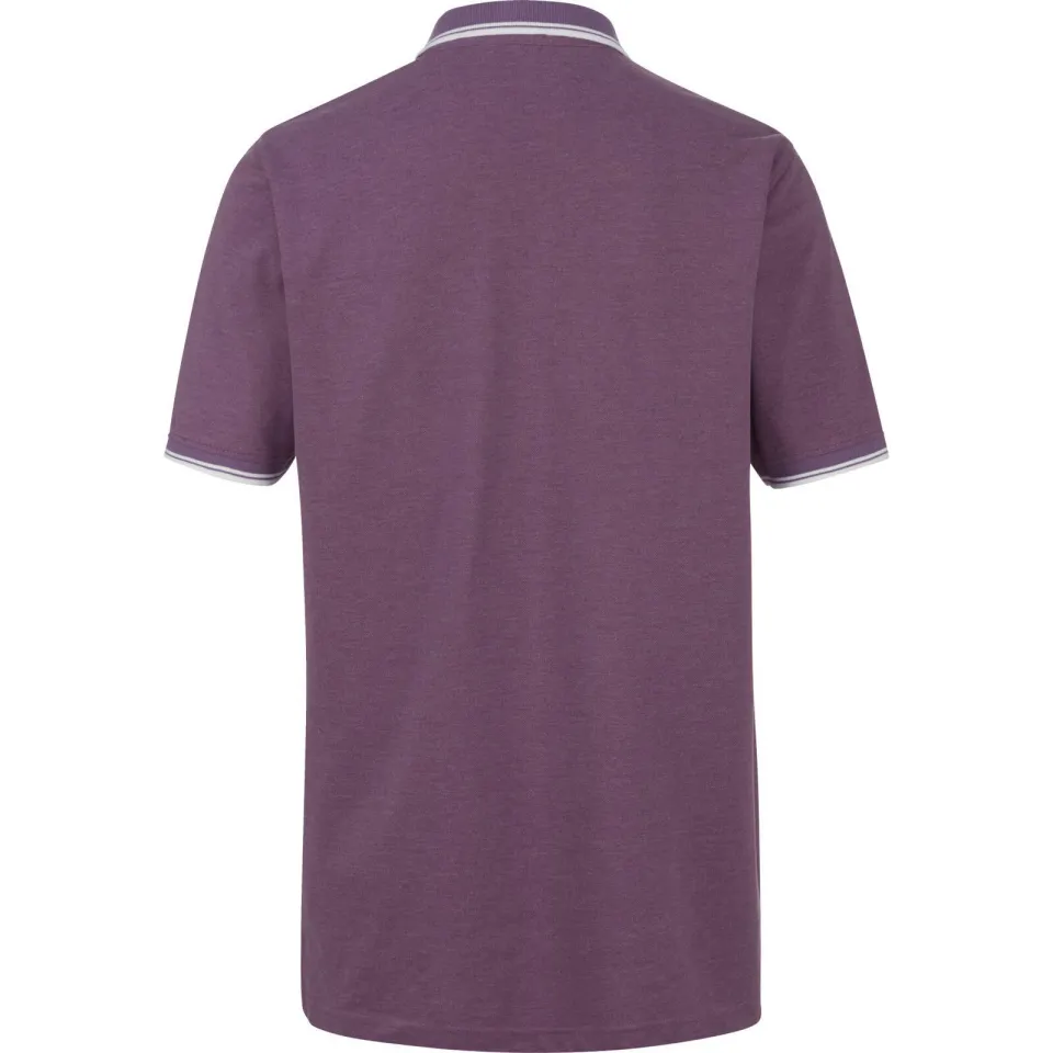 Babista regular fit polo met contrast bies Plus Size - lila, foto 3