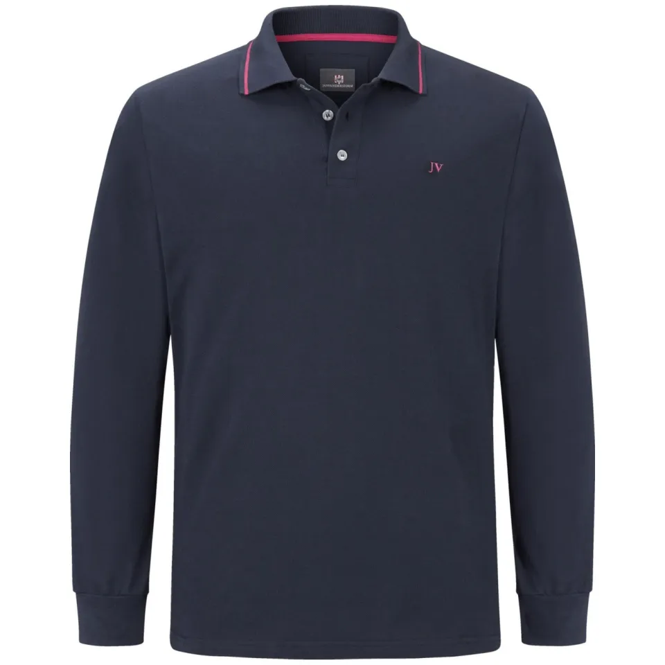 Jan Vanderstorm loose fit polo Plus Size ELLIS donkerblauw, foto 2