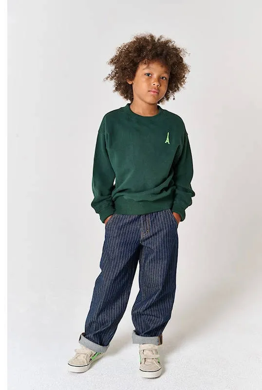 Tumble 'n Dry sweater met backprint - donkergroen