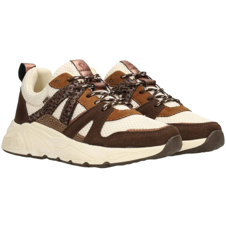 POSH by Poelman Poelman Carocel sneakers bruin, foto 4