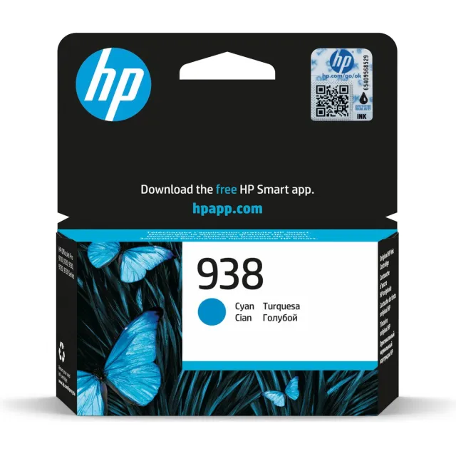 Hp 938 Cyan Original Ink Cartridge Cyaan