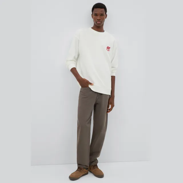 Mango TEEN katoenen sweater - wit