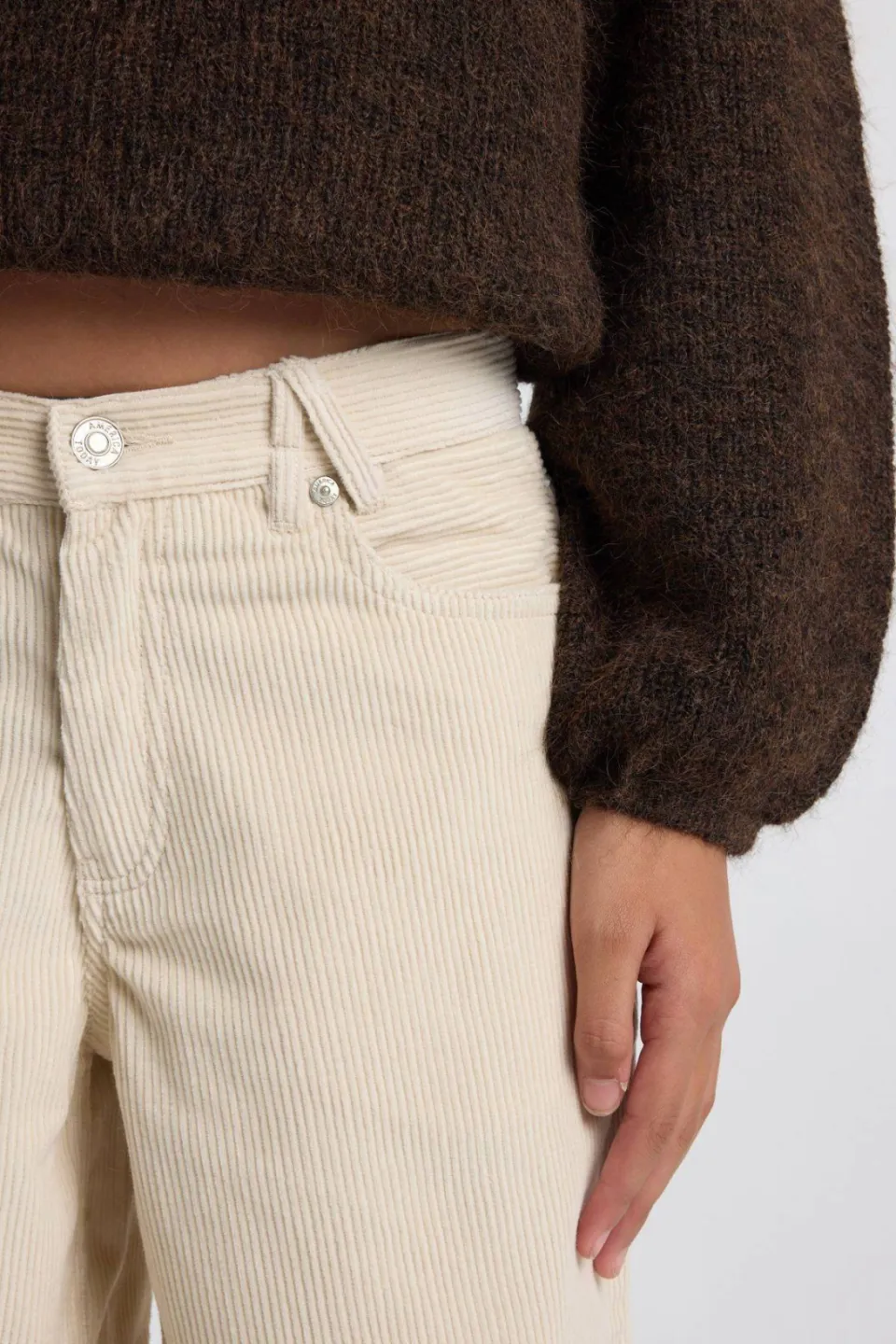 America Today Philou Jr corduroy casual broek beige, foto 6
