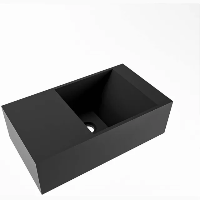 Mondiaz Fontein Mondiaz Tyne 40 cm Solid Surface Positie Rechts Zonder Kraangat Urban