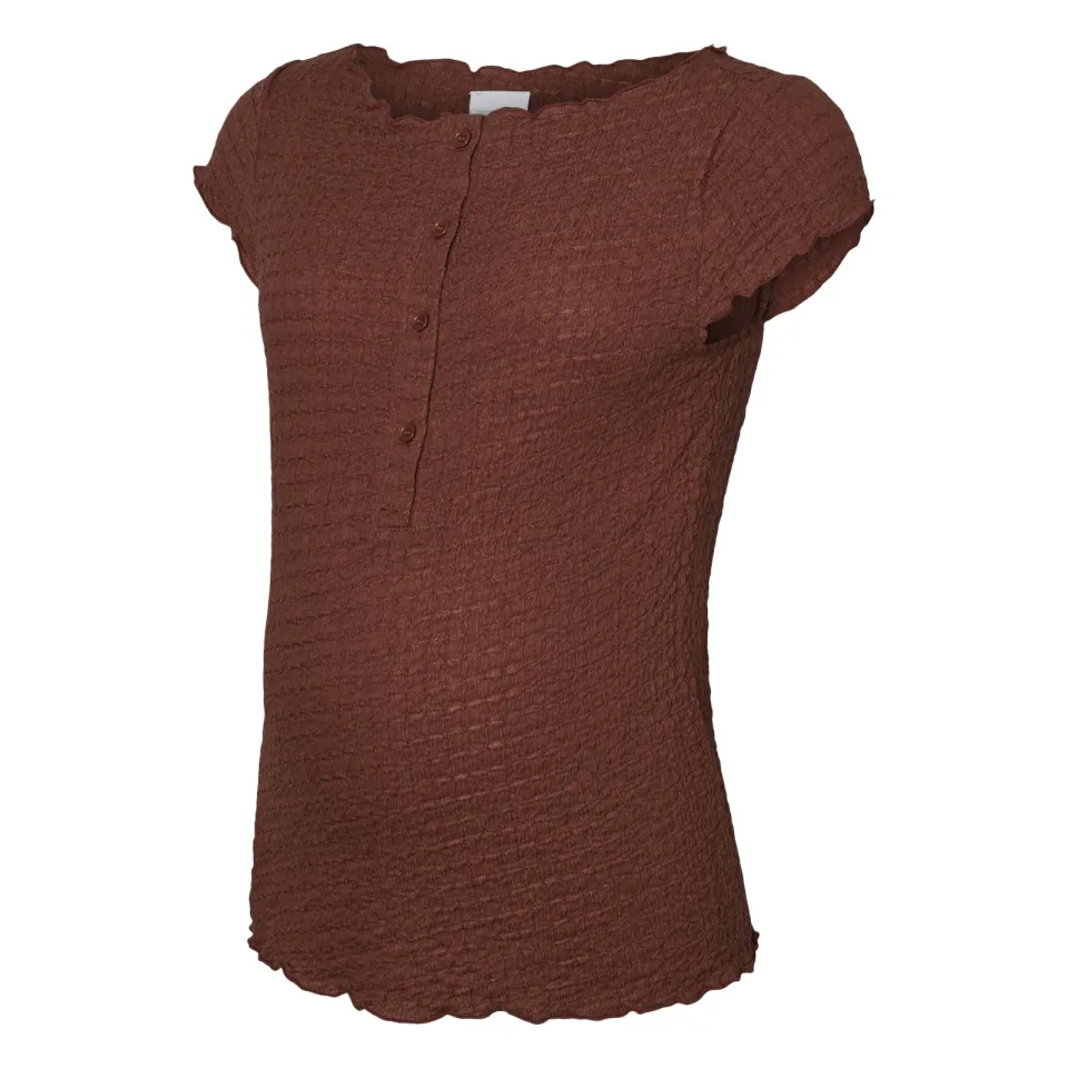 Mamalicious zwangerschaps- en voedings T-shirt bruin, foto 2