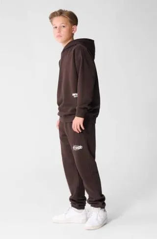 Shoeby hoodie met logo - donkerbruin, foto 5