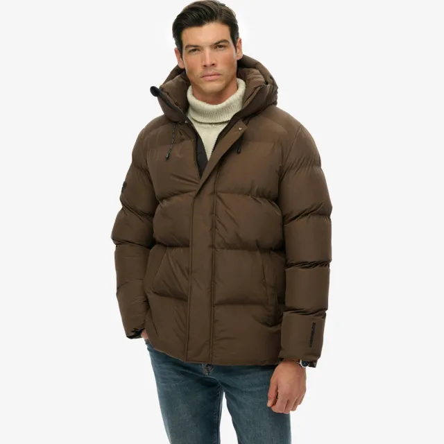 Superdry 5 Baffle Sports winterjas bruin Slate Brown