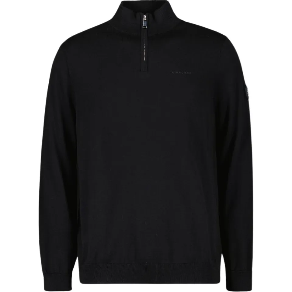Airforce quarter zip trui zwart, foto 2