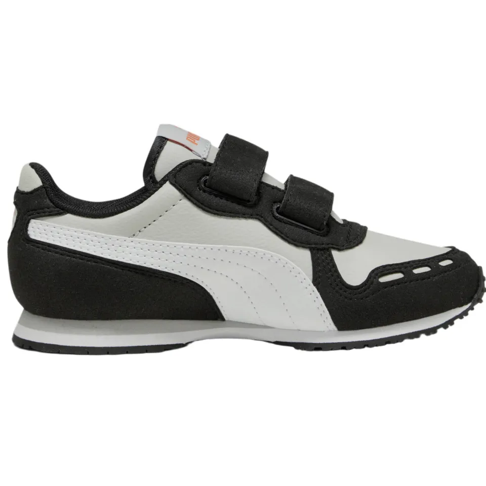 Puma Cabana Racer SL 20 imitatieleren sneakers - lichtgrijs/wit/zwart