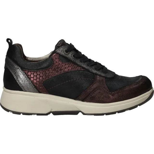 Xsensible Pula veterschoen zwart Rood