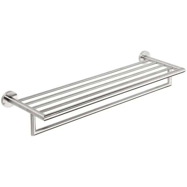 Sapho Dubbele Handdoekhouder Sapho X-Steel met Plankopslag 65 cm Geborsteld RVS