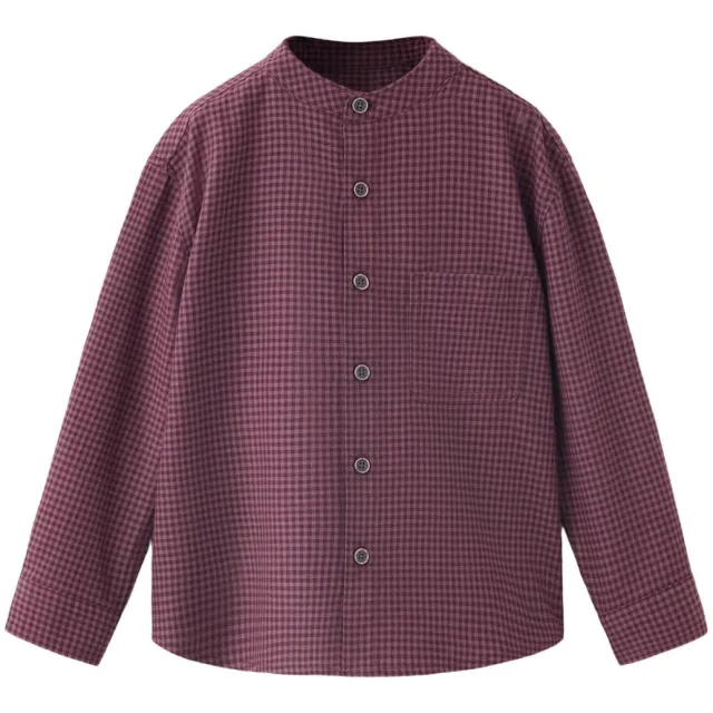 Mango Kids geruit casual overhemd - donkerrood, foto 2