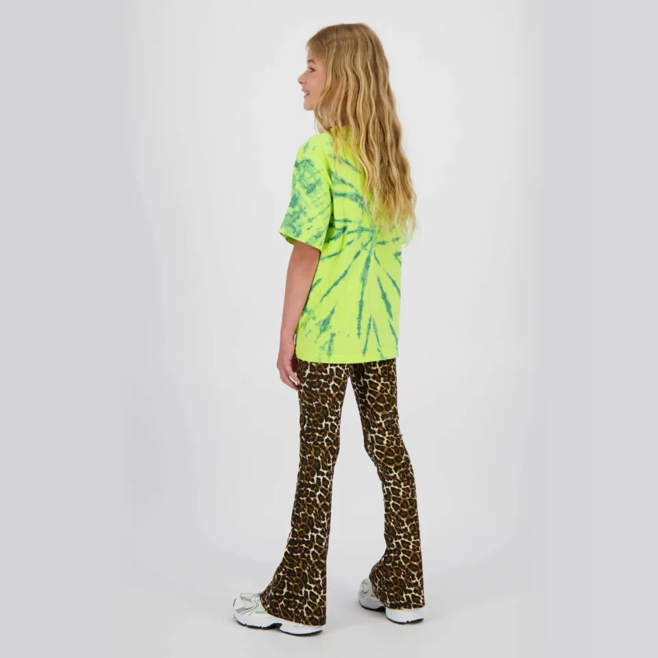 Vingino flared broek met panterprint bruin, foto 4
