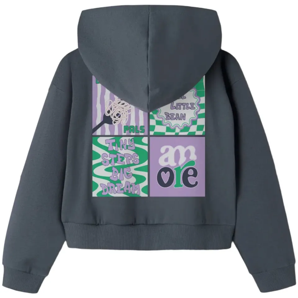 NAME IT KIDS hoodie met backprint - donkerblauw, foto 2