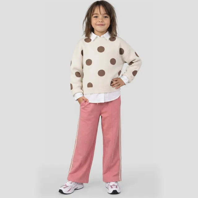 Orange Stars casual broek lichtroze Lichtroze/ecru