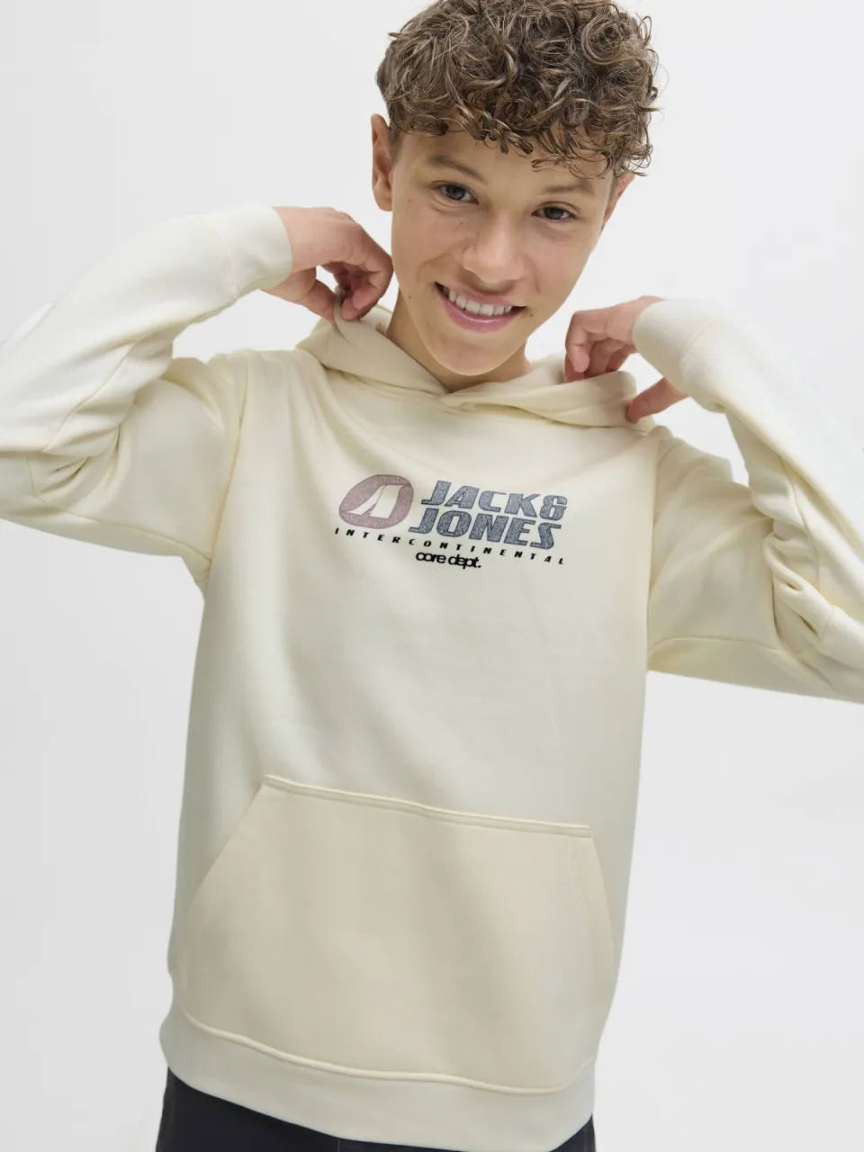 Jack & Jones JUNIOR hoodie ecru, foto 4