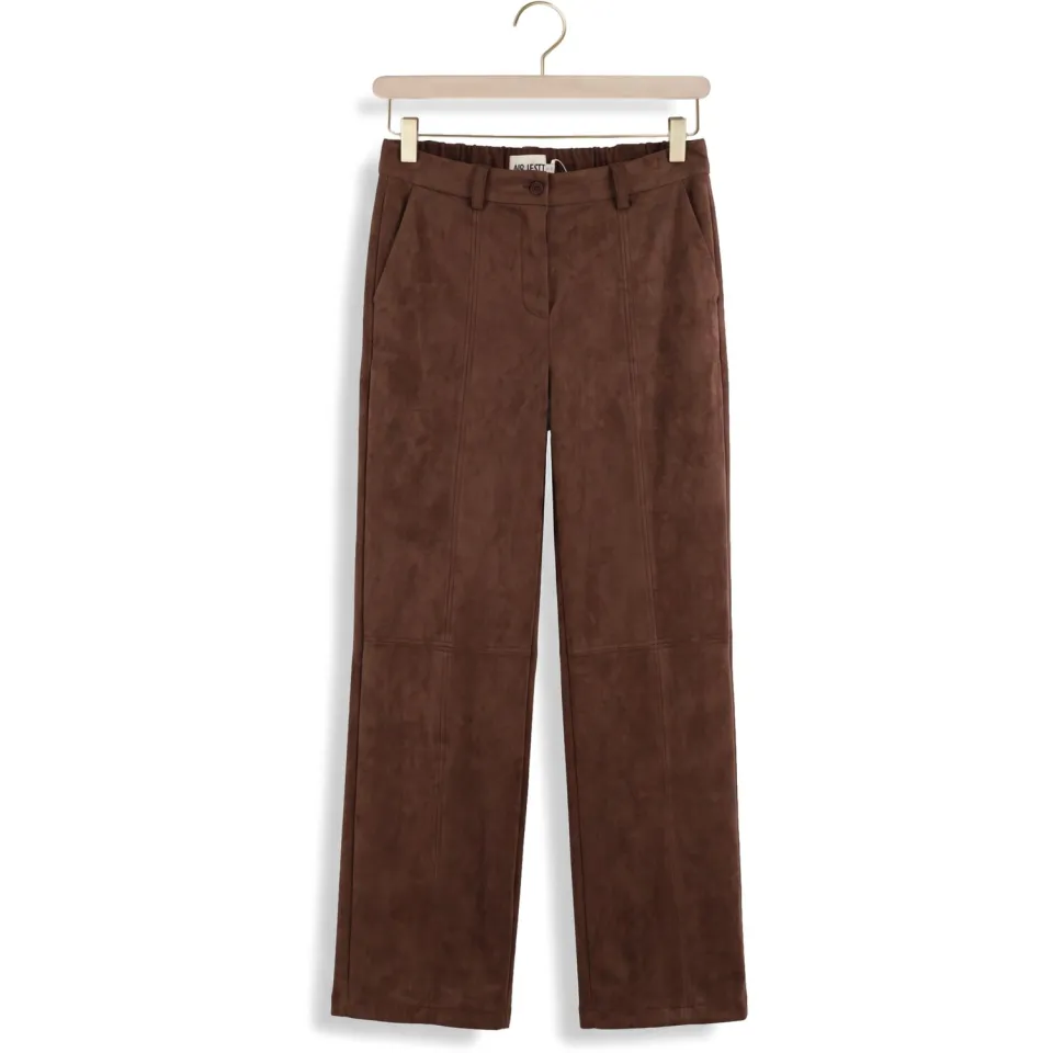 Object Dames Broeken Objmiya Hw Wide Pants - Bruin, foto 2