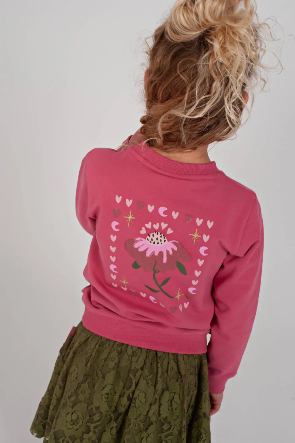 Jubel oversized sweater Moon Flowers roze, foto 6