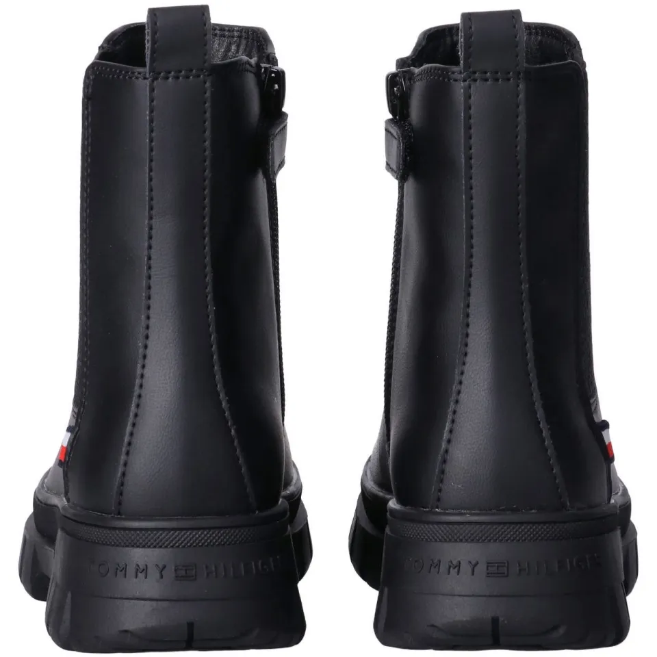 Tommy Hilfiger enkelboots met profielzool - zwart, foto 5