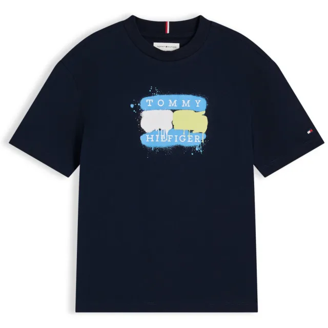Tommy Hilfiger T-shirt met logo donkerblauw, foto 2