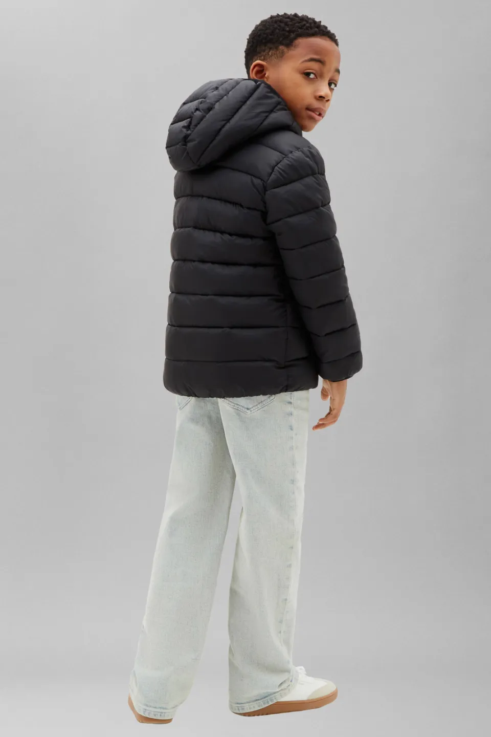 Calvin Klein gewatteerde winterjas met capuchon zwart, foto 4