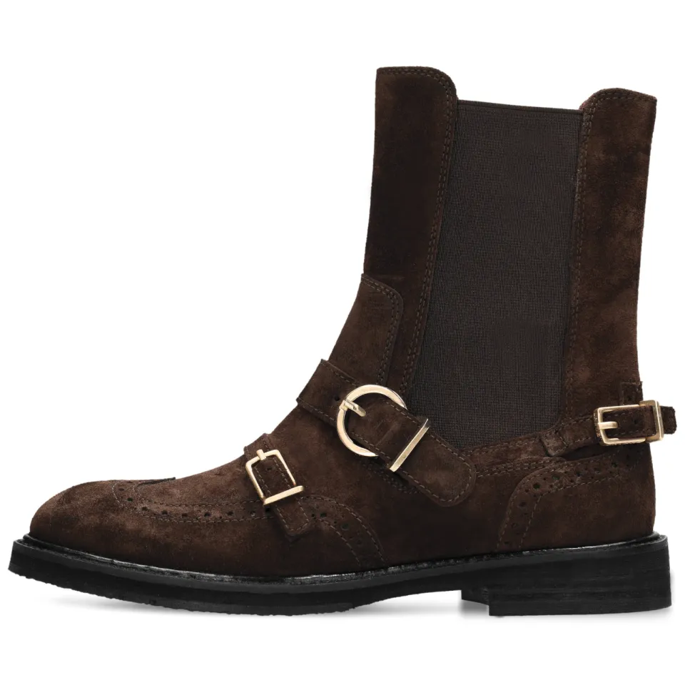 Fred de la Bretoniere leren chelsea boots - donkerbruin, foto 6