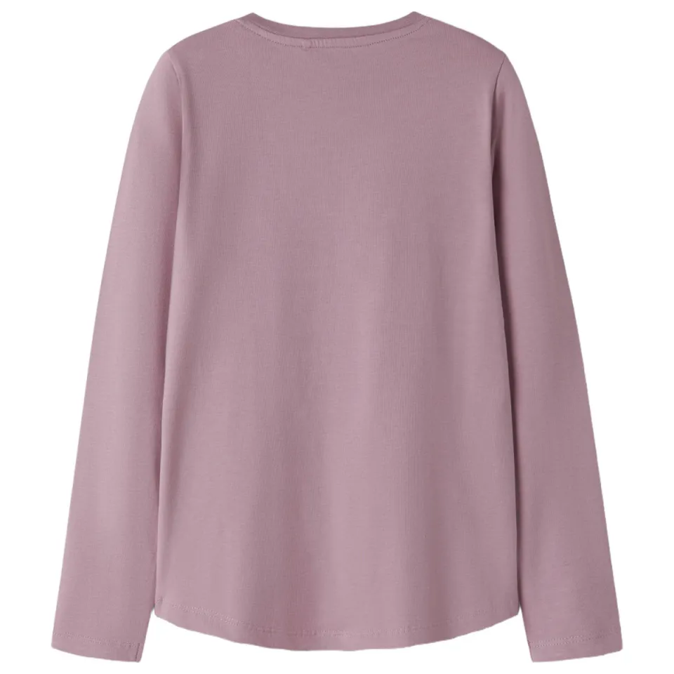 NAME IT rechtvallende longsleeve met print lila, foto 2