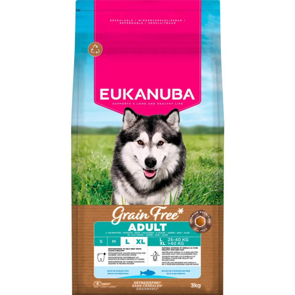 Eukanuba Grain Free Adult Large Oceaanvis hondenvoer, foto 2