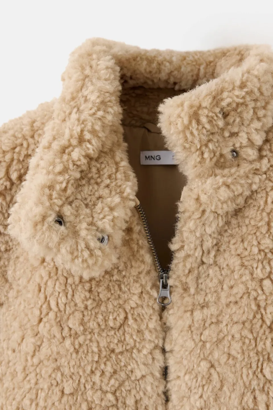 Mango Kids teddy bodywarmer - lichtbruin, foto 6