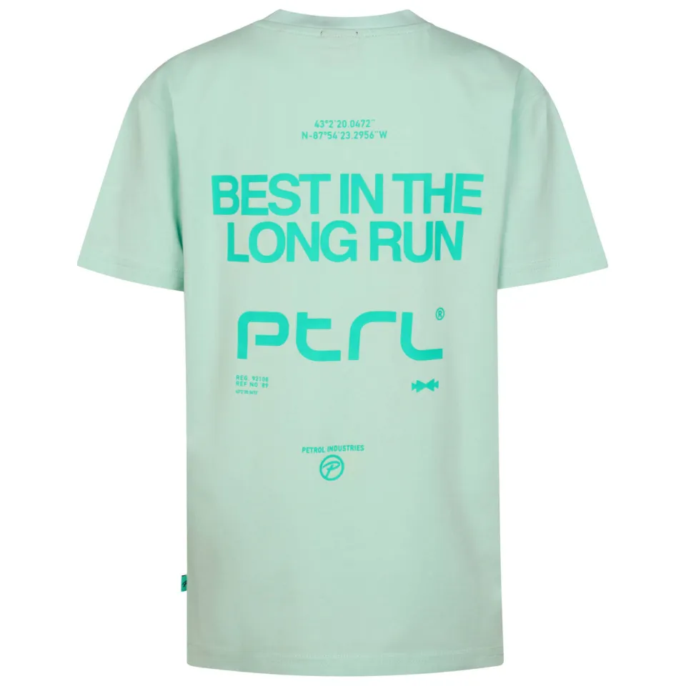 Petrol Industries T-shirt met backprint mintgroen, foto 3