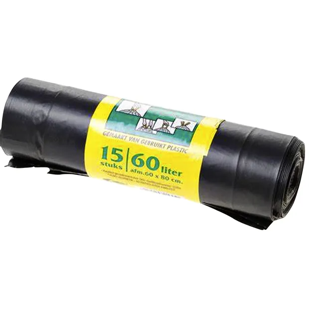 Komo vuilniszakken met trekband 60 liter grijs