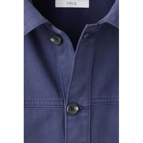 Mango Kids katoenen spijkerjas donkerblauw, foto 4
