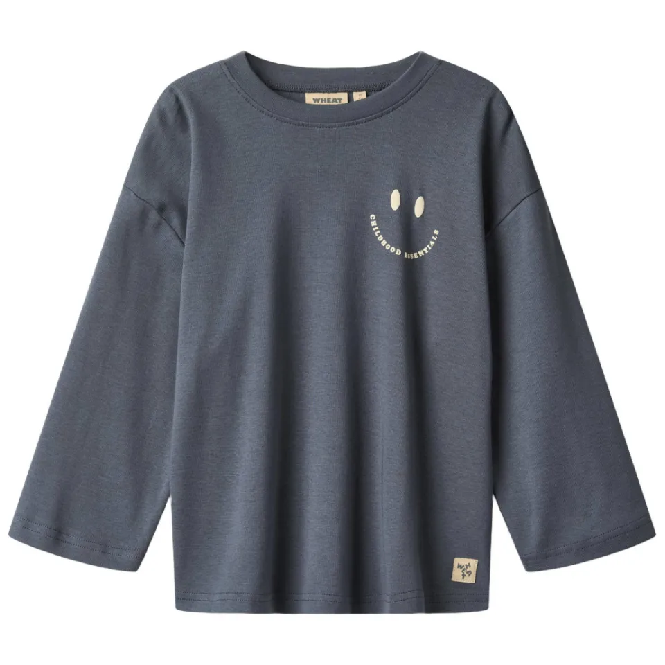 Wheat oversized longsleeve met print antraciet, foto 2