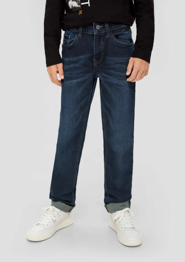 s.Oliver slim fit jeans dark blue denim Donkerblauw