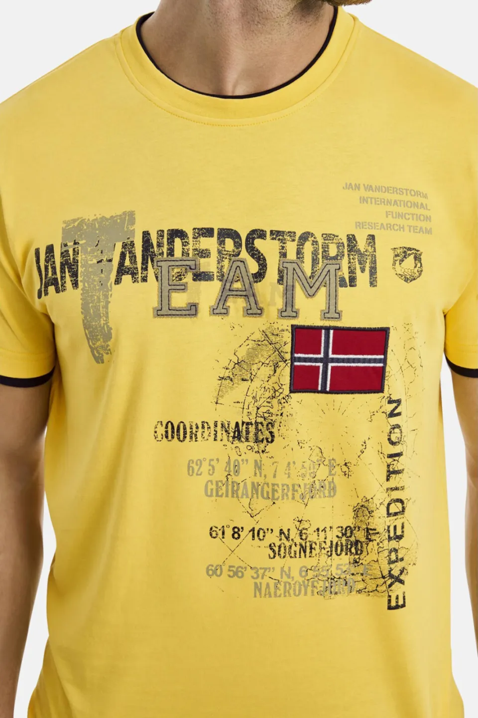 Jan Vanderstorm Sölve T-shirt geel, foto 3