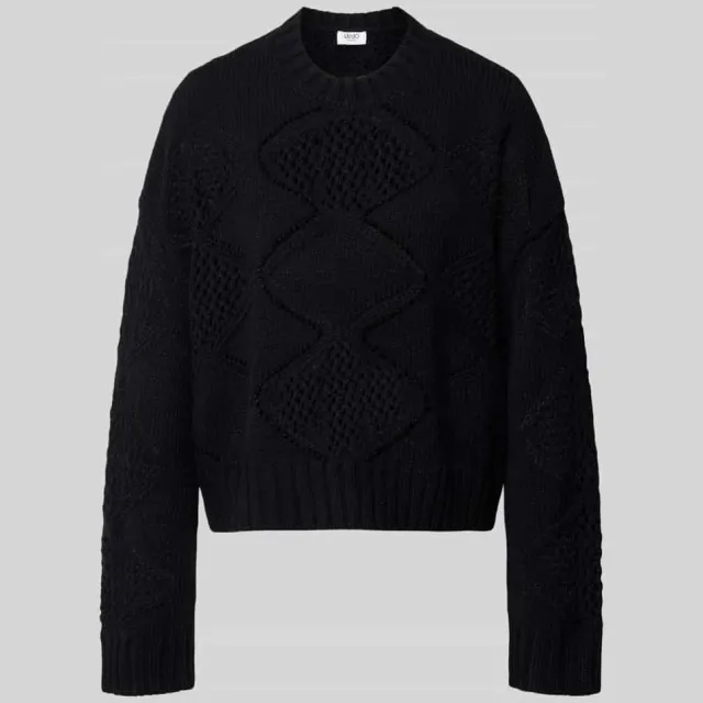 Liu Jo relaxed fit gebreide pullover met wol Black